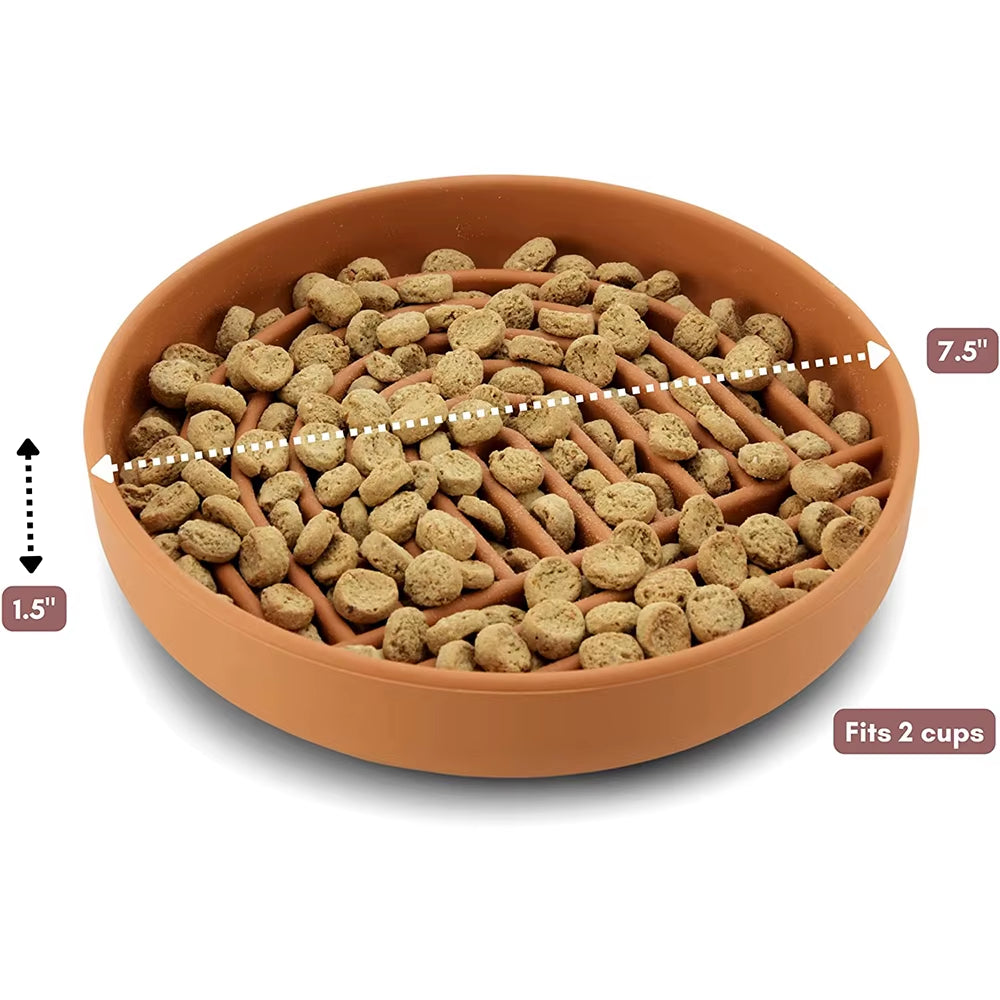 Dog Slow Food Bowl Silicone Licking Pad Licking Tray Shaking Bowl Pet Cat Puzzle Missing Food Hidden Food Abundance Toy