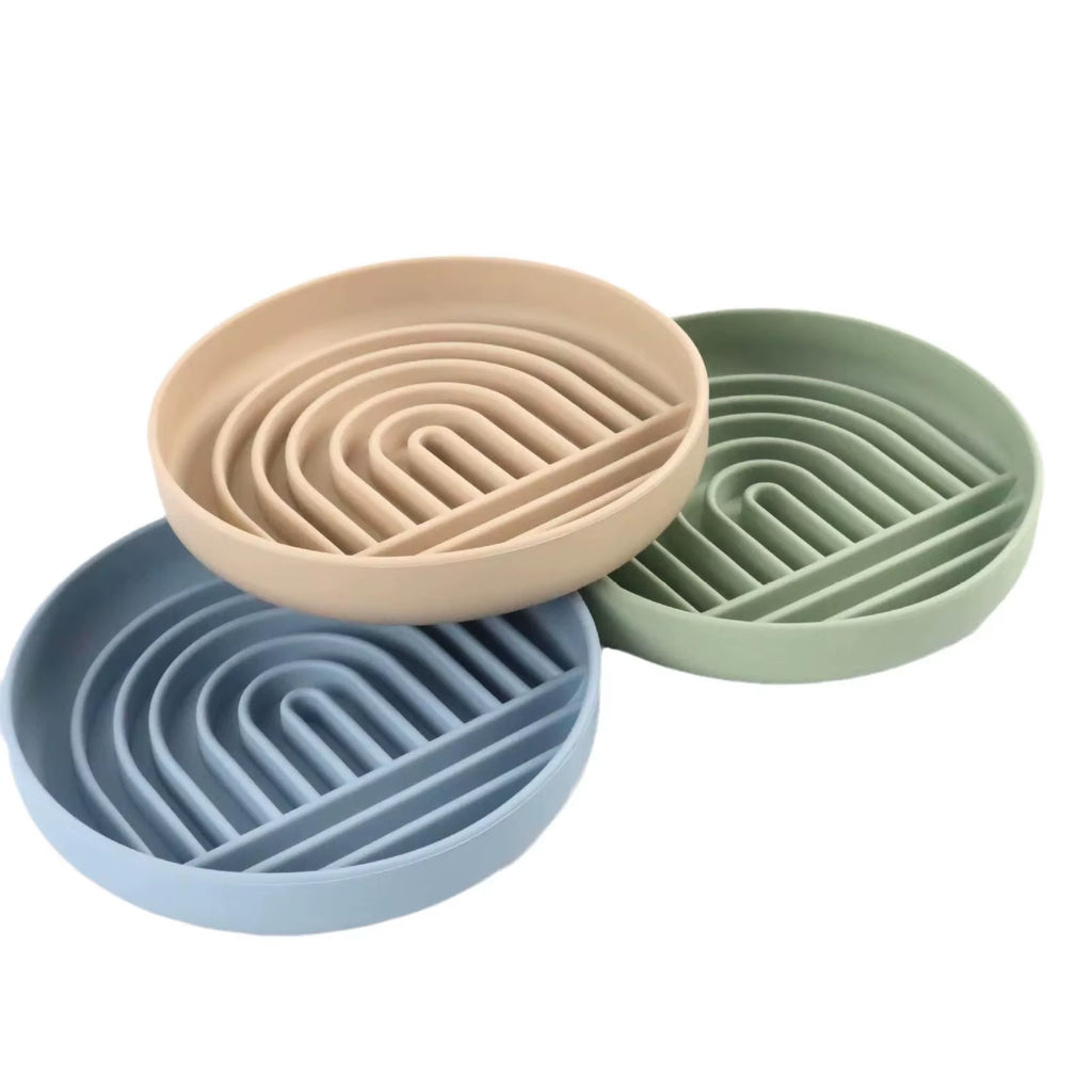 Dog Slow Food Bowl Silicone Licking Pad Licking Tray Shaking Bowl Pet Cat Puzzle Missing Food Hidden Food Abundance Toy